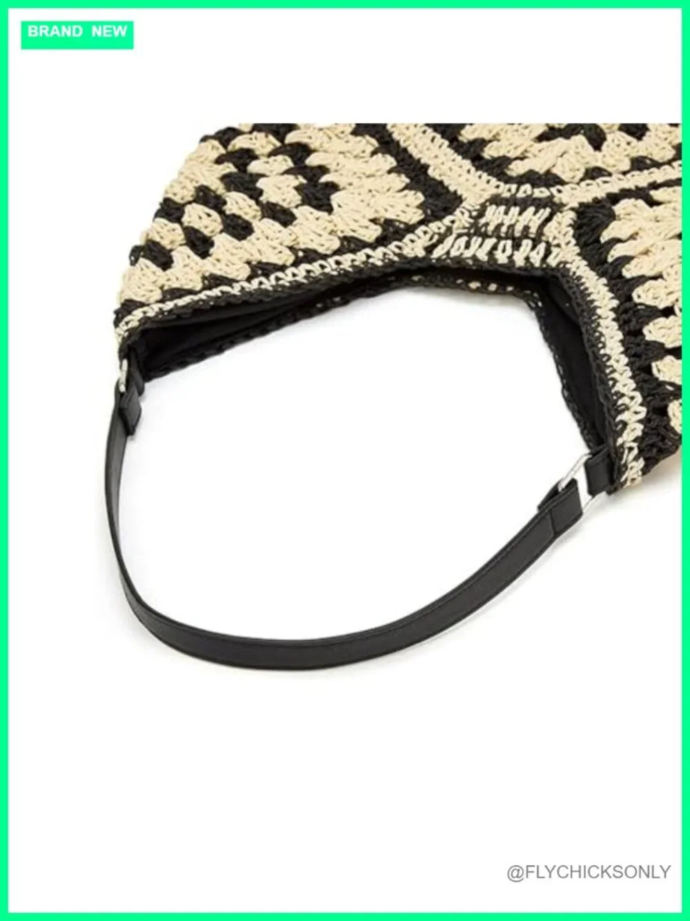 Straw Woven Hobo Bag - Large Slouchy Tote with Magnetic Snap Closure